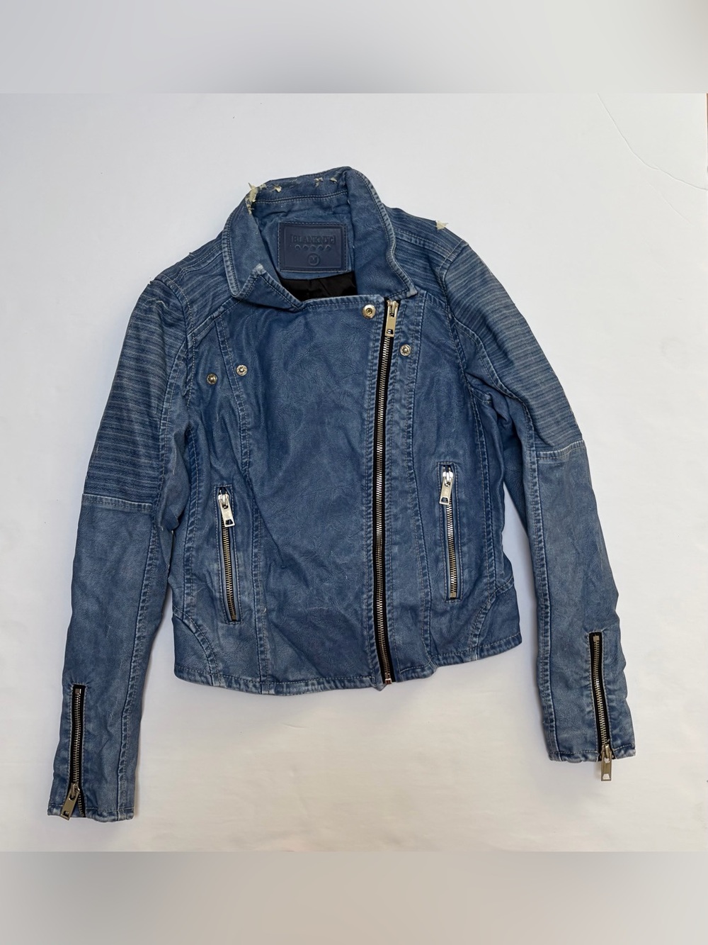 Blank NYC Kids Blue Faux Leather Jacket